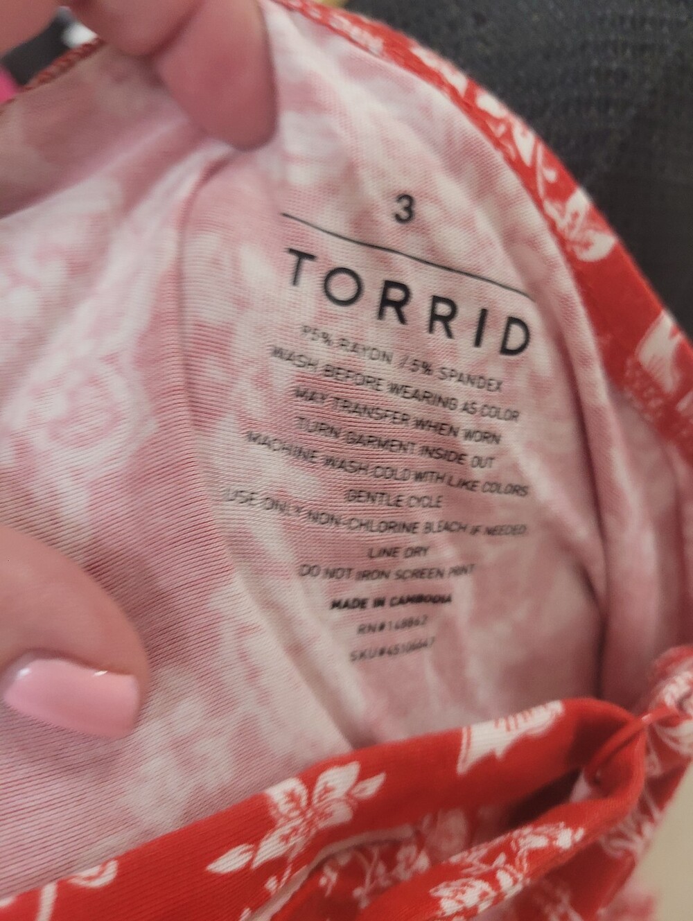 NWOT Torrid 3 Red Floral Maxi Dress with Spaghetti Straps Adjustable Size 3X - Picture 6 of 6